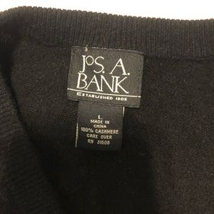 JoS A Bank, Black 100% Cashmere Sweater